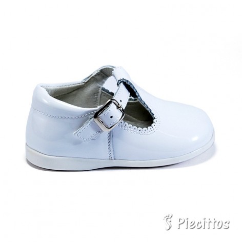Pepitos de Piel Charol Blanco 2