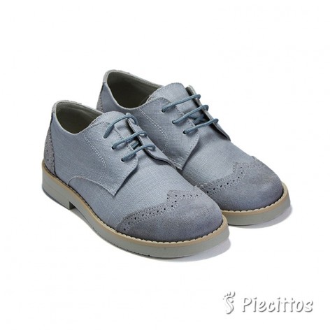 Zapatos Piel Lino Puntera Ante