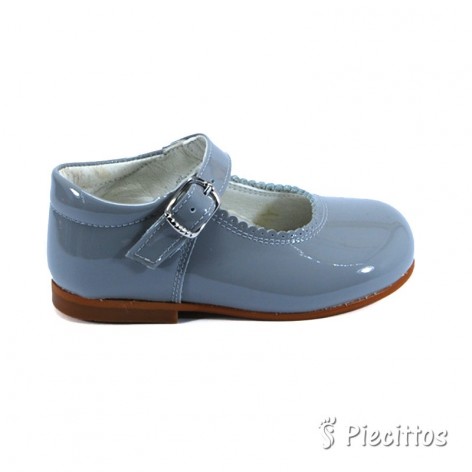 Merceditas Piel Charol Gris 2