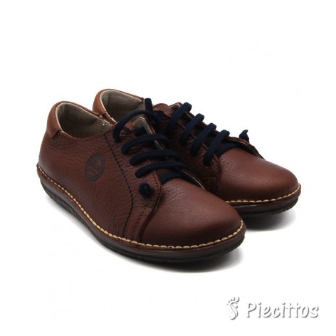 Zapato Bomber Piel Marrón...