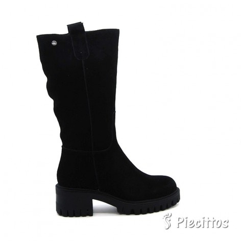Bota Piel Ante Negro Suela... 2