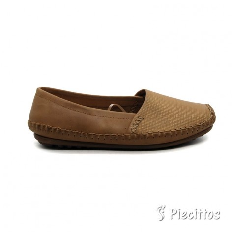 Mocasin Piel Beige 2