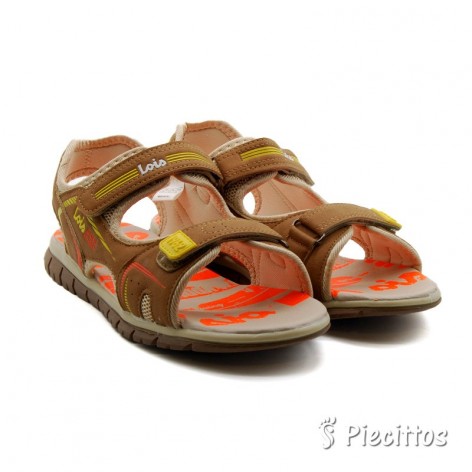 Sandalias Abiertas Camel -...