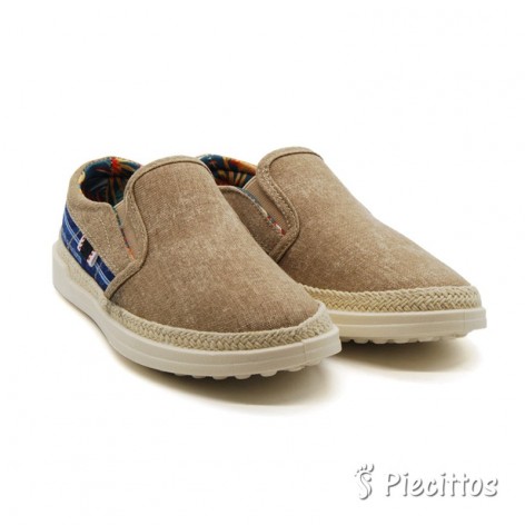 Zapatillas Elásticos Beige...