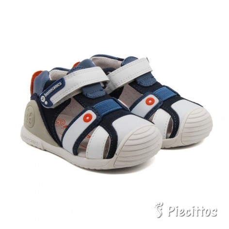 Sandalia Blanco Azul -...