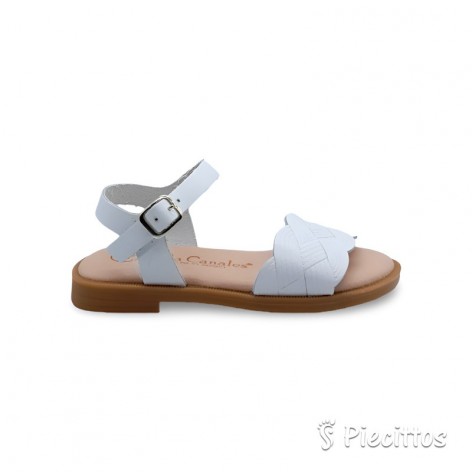 Sandalia Piel Blanca Suela Gel 2
