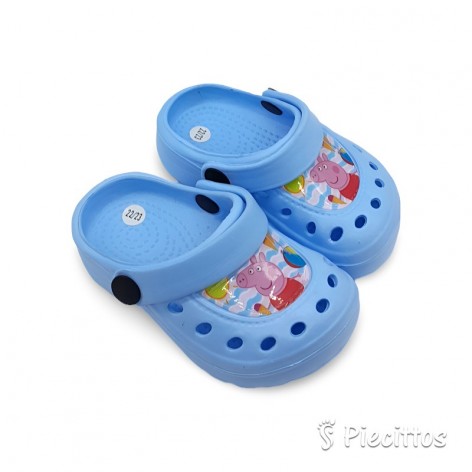 Zuecos Playa Peppa Pig Azules