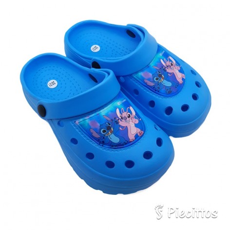 Zuecos Piscina Stitch Azul