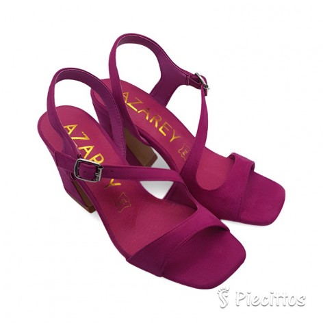 Sandalia Ante Fucsia Suela...