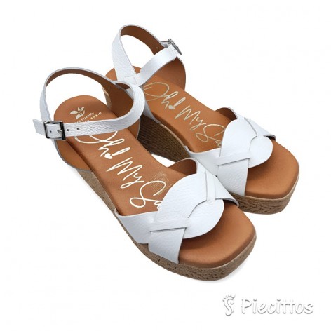 Sandalia Blanca Suela Gel
