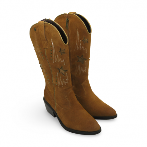 Botas Cowboy Cuero Marrón...