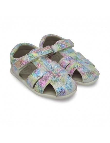 Sandalia Respetuosa Blanca Glitter - Piruflex