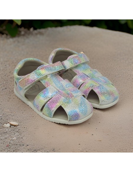 Sandalia Respetuosa Blanca Glitter - Piruflex