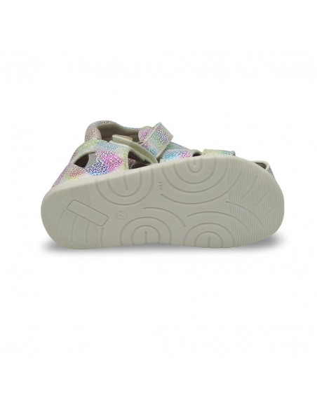 Sandalia Respetuosa Blanca Glitter - Piruflex