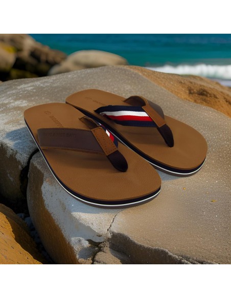 Chanclas de Dedo Marrón Banda - Gioseppo