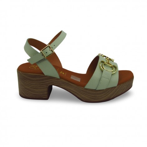 Sandalia Piel Color Menta -... 2