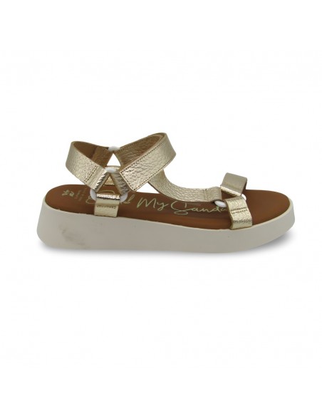 Sandalia Piel Color Champán - Oh my Sandals
