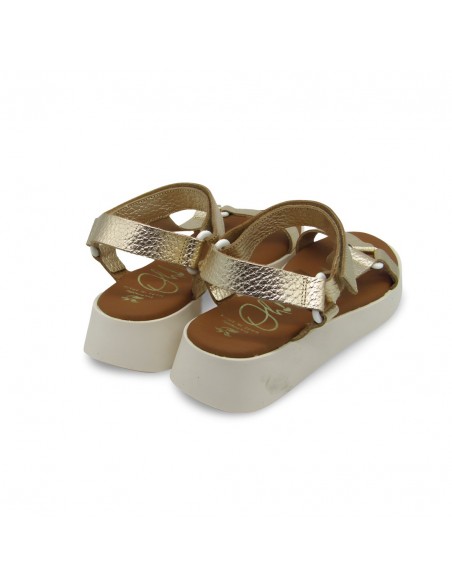 Sandalia Piel Color Champán - Oh my Sandals