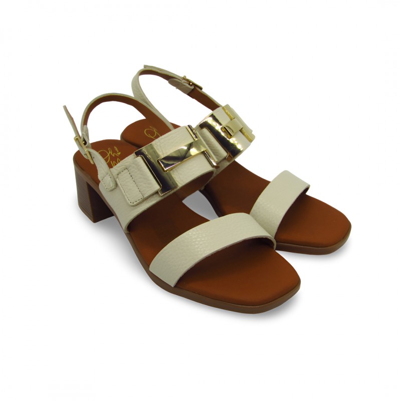 Sandalia Piel Color Hielo - Oh my Sandals