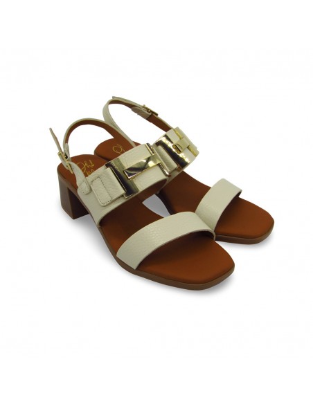 Sandalia Piel Color Hielo - Oh my Sandals