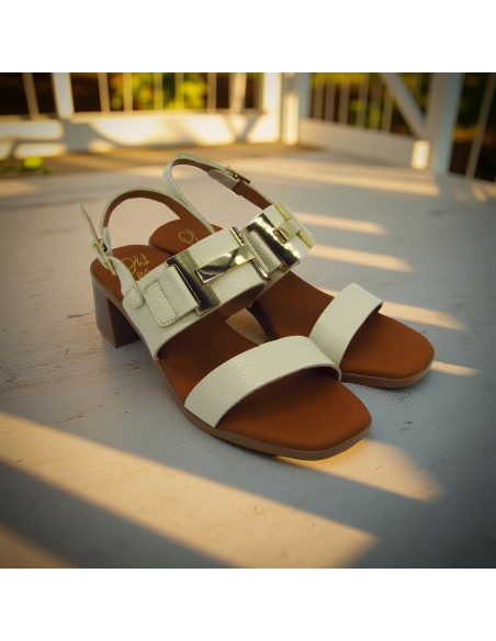 Sandalia Piel Color Hielo - Oh my Sandals