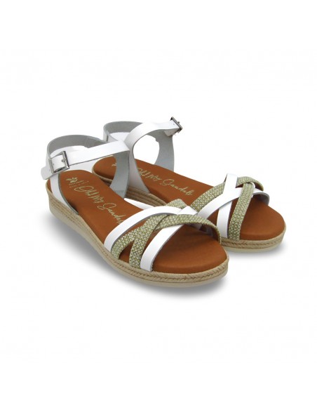 Sandalia Piel Blanca - Oh my Sandals