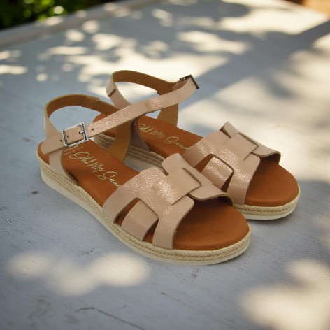 Sandalia Piel color Nude - Oh my Sandals
