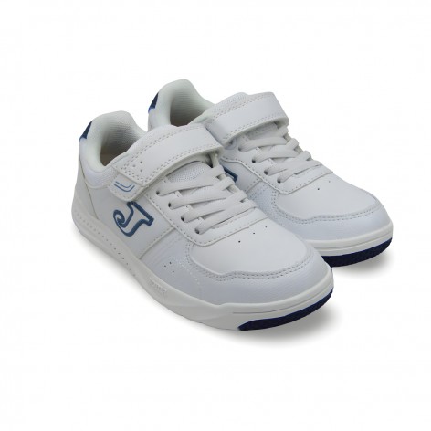 Deportivos Velcro Blanco Azul Joma