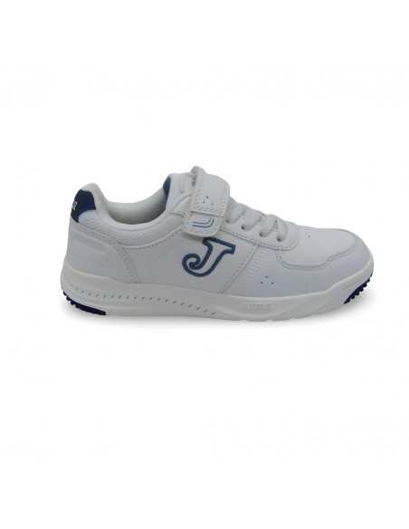 Deportivos Velcro Blanco Azul Joma