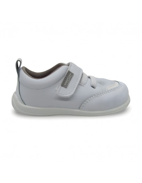 Deportivos Respetuosos Piel Blanca Velcro - Zapy