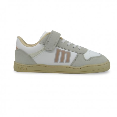 Deportivos Respetuosos Blanco Rosa Velcro - Mustang 2