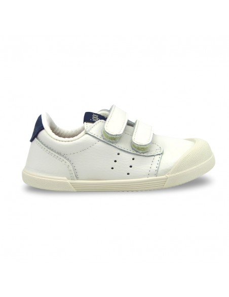 Deportivo Respetuoso Barefoot Piel Blanco Azul - Igor