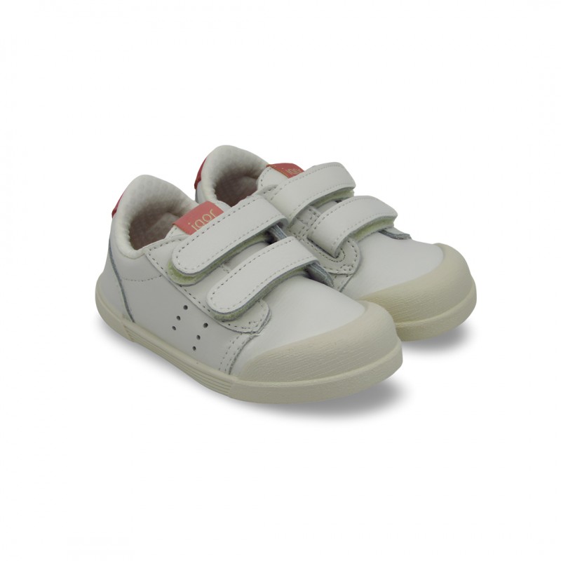 Deportivos Piel Respetuosos Barefoot Blanco Rosa - Igor