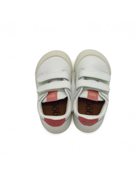 Deportivos Piel Respetuosos Barefoot Blanco Rosa - Igor