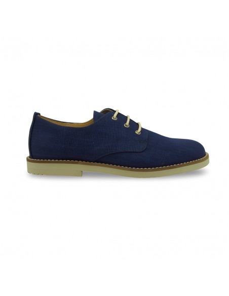 Yowas - Zapatos Lino y Piel Marino
