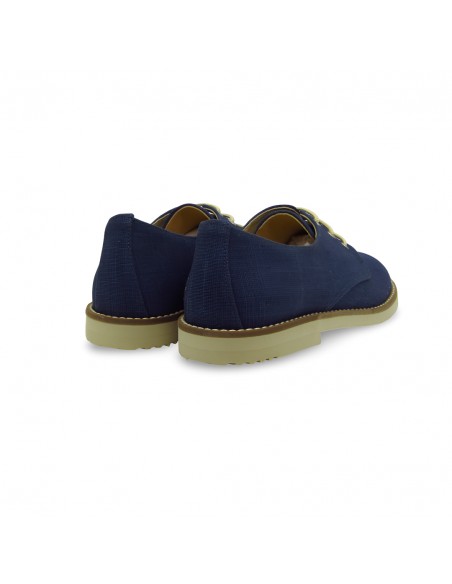 Yowas - Zapatos Lino y Piel Marino
