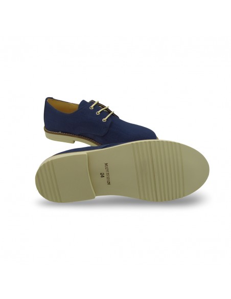 Yowas - Zapatos Lino y Piel Marino
