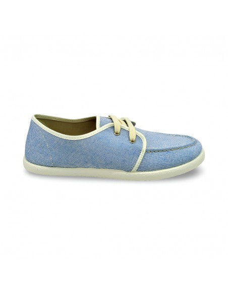 Mocasines Respetuosos Lino Azul Lino Batilas