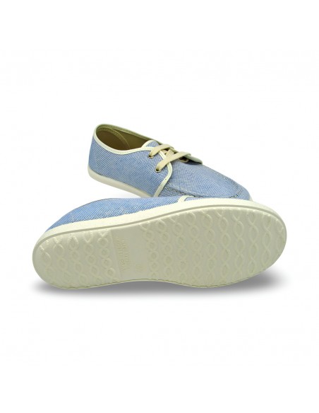 Mocasines Respetuosos Lino Azul Lino Batilas