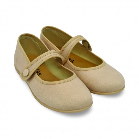 Merceditas Respetuosas Lino Beige Batilas