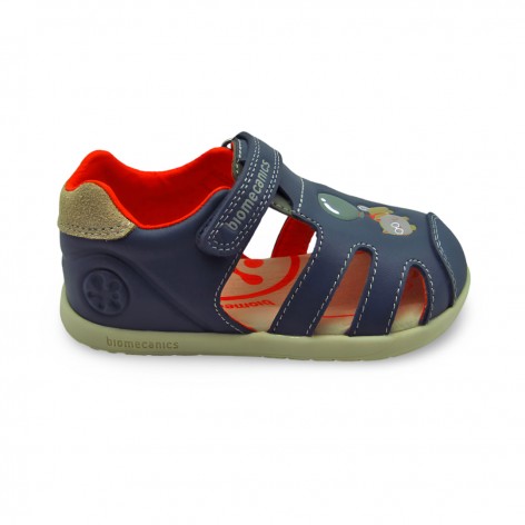 Sandalias Respetuosas Biomecanics Piel Azul Gatito 2